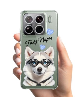 Etui do Xiaomi 15 Pro przeźroczyste, silikonowe Flexi, Puppy Love, pies rasy Husky