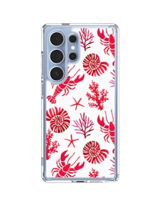 Etui do Samsung Galaxy S25 Ultra z MagSafe przeźroczyste, silikonowe Flexi, krab, muszle