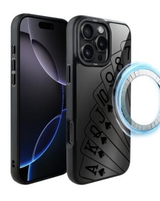 Etui do iPhone 16 Pro Max IBIZU DropGuard Matt z MagSafe, Midnight, Karty do gry