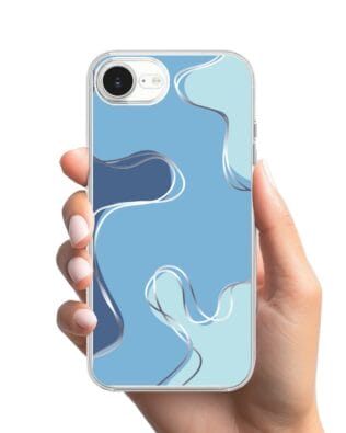 Etui do iPhone 16e przeźroczyste, silikonowe Flexi, spokój oceanu