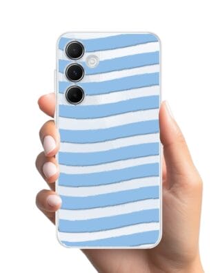 Etui do Samsung Galaxy A55 5G przeźroczyste, silikonowe Flexi, fale morskie