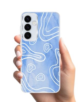 Etui do Samsung Galaxy A55 5G z MagSafe przeźroczyste, silikonowe Flexi, morski wzór