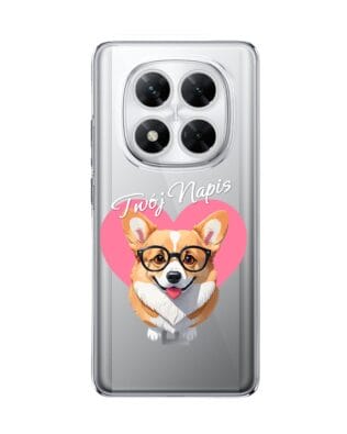 Etui do Xiaomi POCO X7 przeźroczyste, silikonowe Flexi, Puppy Love, pies rasy Corgi