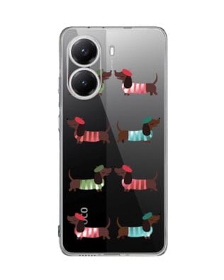 Etui do Xiaomi POCO X7 Pro przeźroczyste, silikonowe Flexi, jamnik w Paryżu