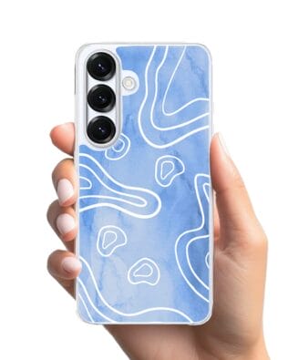 Etui do Samsung Galaxy S25 Plus z MagSafe przeźroczyste, silikonowe Flexi, morski wzór