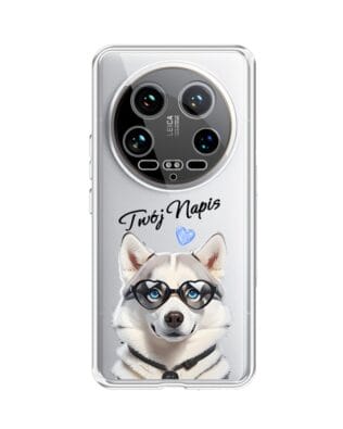 Etui do Xiaomi 14 Ultra przeźroczyste, silikonowe Flexi, Puppy Love, pies rasy Husky