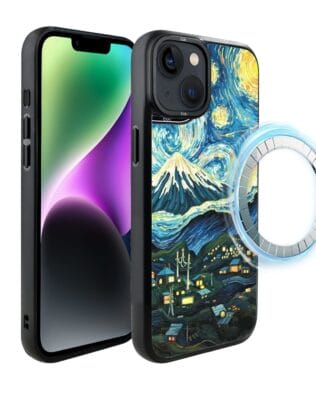 Etui do iPhone 14 IBIZU DropGuard Matt z MagSafe, Van Gogh, gwieździsta noc