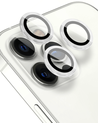 Metalowa osłona obiektywu aparatu ze szkła hartowanego 9H do iPhone 12 Pro, 1 zestaw, srebrna
