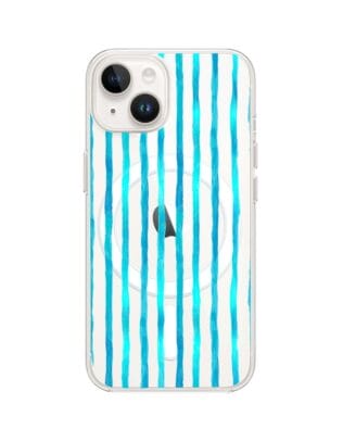Etui do iPhone 14 Plus z MagSafe przeźroczyste, silikonowe Flexi, szept fal