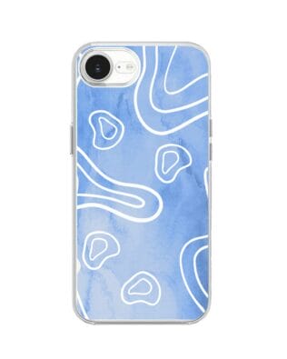 Etui do iPhone 16e przeźroczyste, silikonowe Flexi, morski wzór