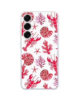 Etui do Samsung Galaxy S25 Plus przeźroczyste, silikonowe Flexi, krab, muszle
