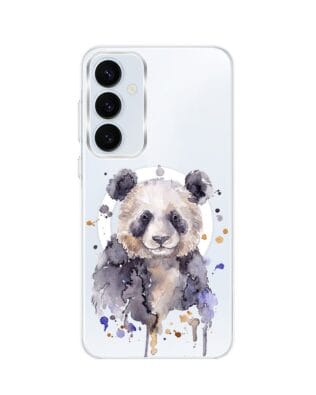 Etui do Samsung Galaxy A35 5G z MagSafe przeźroczyste, silikonowe Flexi, Akwarelowe Zoo, Panda