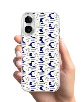 Etui do iPhone 16 Plus z MagSafe przeźroczyste, silikonowe Flexi, pływające rybki