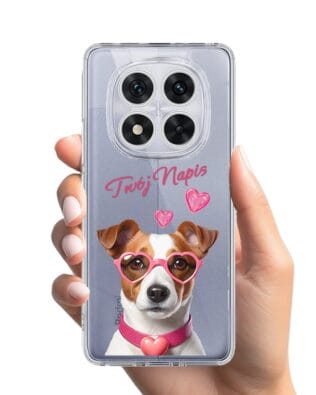 Etui do Xiaomi Redmi Note 14 Pro 5G przeźroczyste, silikonowe Flexi, Puppy Love, pies rasy Jack Russell Terrier