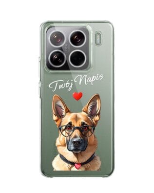 Etui do Xiaomi 15 Pro przeźroczyste, silikonowe Flexi, Puppy Love, pies rasy Owczarek Niemiecki