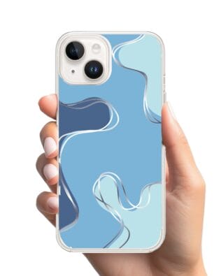Etui do iPhone 14 Plus z MagSafe przeźroczyste, silikonowe Flexi, spokój oceanu