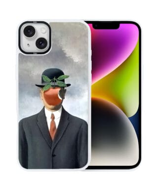 Etui do iPhone 14 IBIZU DropGuard Matt z MagSafe, Rene Magritte, syn człowieczy