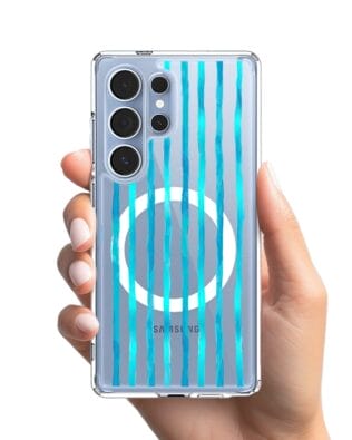 Etui do Samsung Galaxy S25 Ultra z MagSafe przeźroczyste, silikonowe Flexi, szept fal