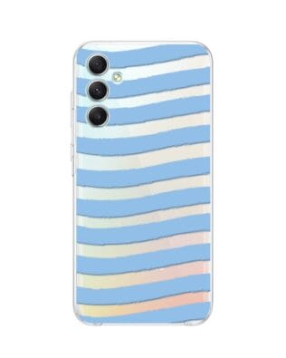 Etui do Samsung Galaxy A34 5G przeźroczyste, silikonowe Flexi, fale morskie