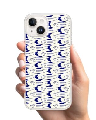 Etui do iPhone 13 Mini przeźroczyste, silikonowe Flexi, pływające rybki