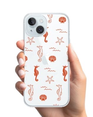 Etui do iPhone 15 przeźroczyste, silikonowe Flexi, wakacyjne wzory