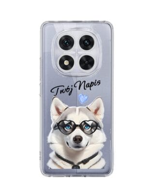 Etui do Xiaomi Redmi Note 14 Pro 5G przeźroczyste, silikonowe Flexi, Puppy Love, pies rasy Husky
