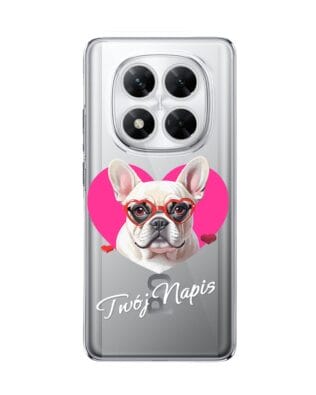 Etui do Xiaomi POCO X7 przeźroczyste, silikonowe Flexi, Puppy Love, pies rasy Buldog Francuski