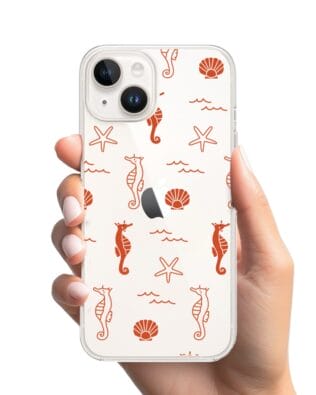 Etui do iPhone 14 Plus przeźroczyste, silikonowe Flexi, wakacyjne wzory
