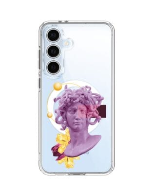 Etui do Samsung Galaxy S24 FE z MagSafe przeźroczyste, silikonowe Flexi, antyczna figura