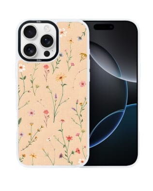 Etui do iPhone 16 Pro Max IBIZU DropGuard Matt z MagSafe, Pastel Bloom, Koralowa łąka