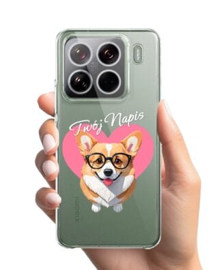 Etui do Xiaomi 15 Pro przeźroczyste, silikonowe Flexi, Puppy Love, pies rasy Corgi