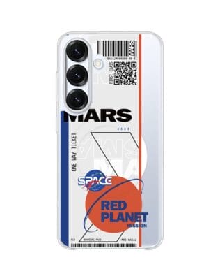 Etui do Samsung Galaxy S25 Plus z MagSafe przeźroczyste, silikonowe Flexi, bilet na Mars