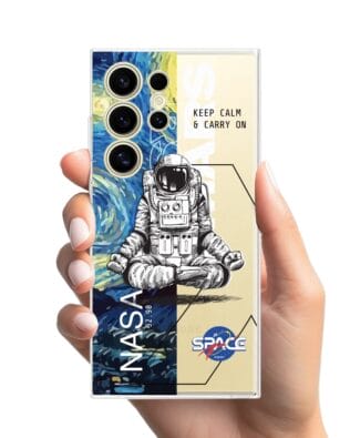 Etui do Samsung Galaxy S24 Ultra przeźroczyste, silikonowe Flexi, Keep Calm in Cosmos