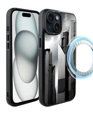 Etui do iPhone 15 IBIZU DropGuard Matt z MagSafe, Noir City, Manhattan
