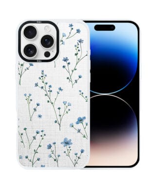 Etui do iPhone 14 Pro Max IBIZU DropGuard Matt z MagSafe, Pastel Bloom, Niebieski sen