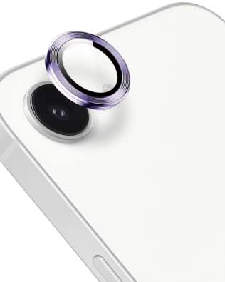 Metalowa osłona obiektywu aparatu ze szkła hartowanego 9H do iPhone 16e, 1 zestaw, głęboka purpura