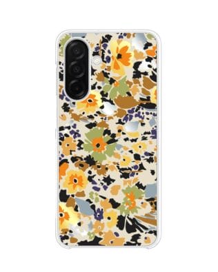 Etui do Samsung Galaxy A26 5G z MagSafe przeźroczyste, silikonowe Flexi, malowane kwiatki