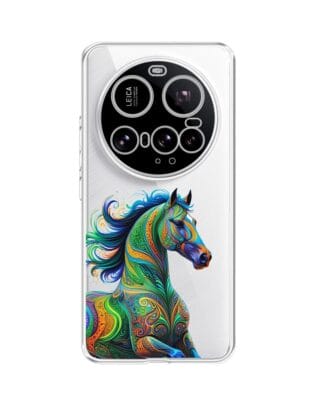 Etui do Xiaomi 15 Ultra przeźroczyste, silikonowe Flexi, Dzika Mandala, Koń