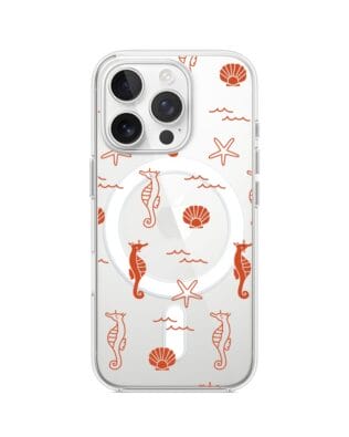 Etui do iPhone 16 Pro Max z MagSafe przeźroczyste, silikonowe Flexi, wakacyjne wzory