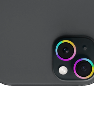 Metalowa osłona obiektywu aparatu ze szkła hartowanego 9H do iPhone 15 Plus, 1 zestaw, kameleon