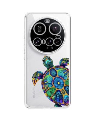 Etui do Xiaomi 15 Ultra przeźroczyste, silikonowe Flexi, Dzika Mandala, Żółw