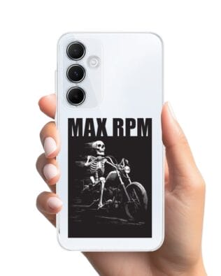 Etui do Samsung Galaxy A55 5G przeźroczyste, silikonowe Flexi, Bikers, Ghost Rider