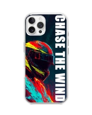 Etui do iPhone 12 Pro Max przeźroczyste, silikonowe Flexi, Bikers, Chase The Wind