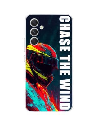 Etui do Samsung Galaxy A54 5G przeźroczyste, silikonowe Flexi, Bikers, Chase The Wind