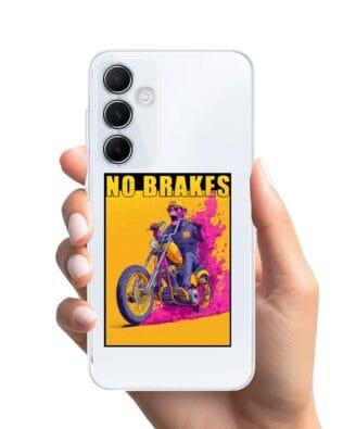 Etui do Samsung Galaxy A55 5G przeźroczyste, silikonowe Flexi, Bikers, Motocyklem przez świat