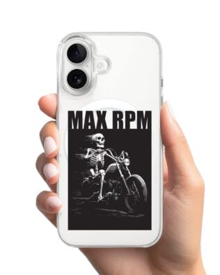 Etui do iPhone 16 z MagSafe przeźroczyste, silikonowe Flexi, Bikers, Ghost Rider