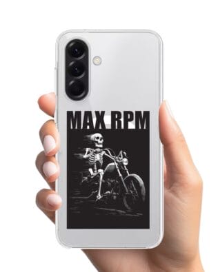 Etui do Samsung Galaxy A56 5G z MagSafe przeźroczyste, silikonowe Flexi, Bikers, Ghost Rider