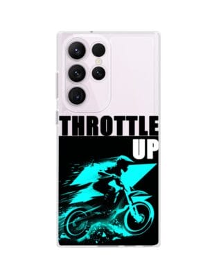 Etui do Samsung Galaxy S23 Ultra przeźroczyste, silikonowe Flexi, Bikers, Cross na maxa
