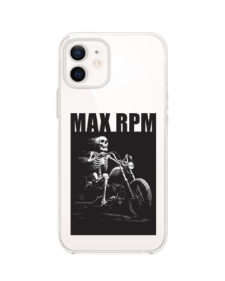 Etui do iPhone 12 Mini z MagSafe przeźroczyste, silikonowe Flexi, Bikers, Ghost Rider