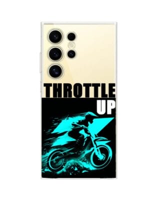 Etui do Samsung Galaxy S24 Ultra przeźroczyste, silikonowe Flexi, Bikers, Cross na maxa